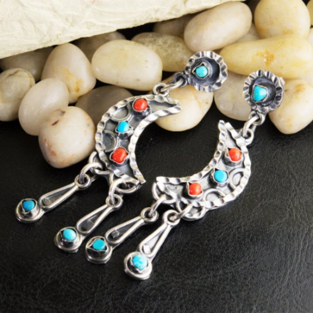 Vintage Handmade Earrings 925 Solid Silver